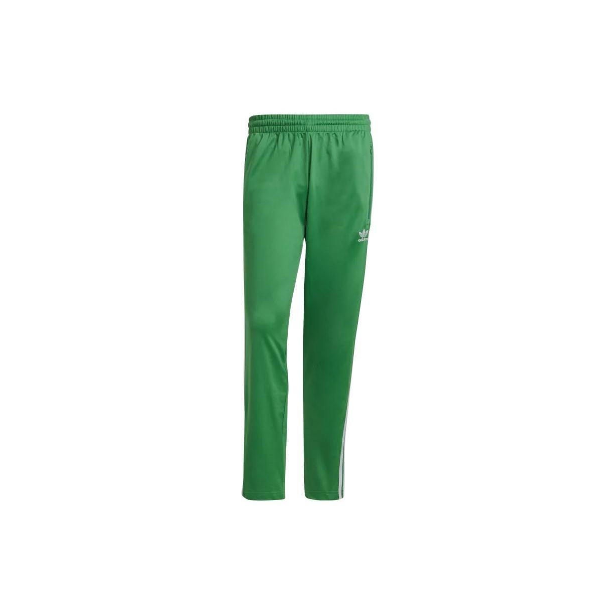 Men s adidas originals Contrasting Colors Stripe Logo Elastic Waistband Straight Sports Pants/Trousers/Joggers Green GN3520 XS