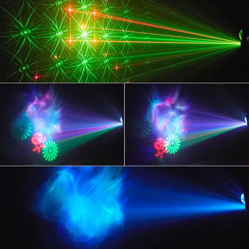 36W RGBW LED DJ Disco Sound Activated Stage Effect Lighting Party Holiday Club Pattern Strobe  Lights With Remote Control