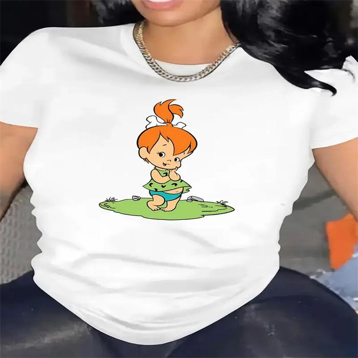 

Spot Women s Summer T-Shirt Printed Fashion Casual Cute Short Sleeve Women s Eye Printed Short Sleeve T-Shirt 5XL білий