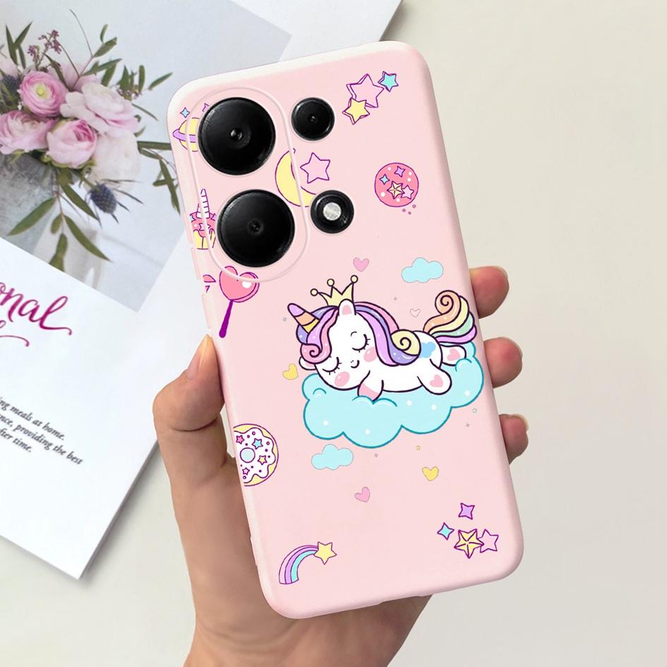 For Xiaomi Redmi Note 13 Pro 4G 2024 Case Cute Love Heart Cactus Soft Matte TPU Cover For Xiaomi Poco M6 Pro 4G Note13 Pro Coque