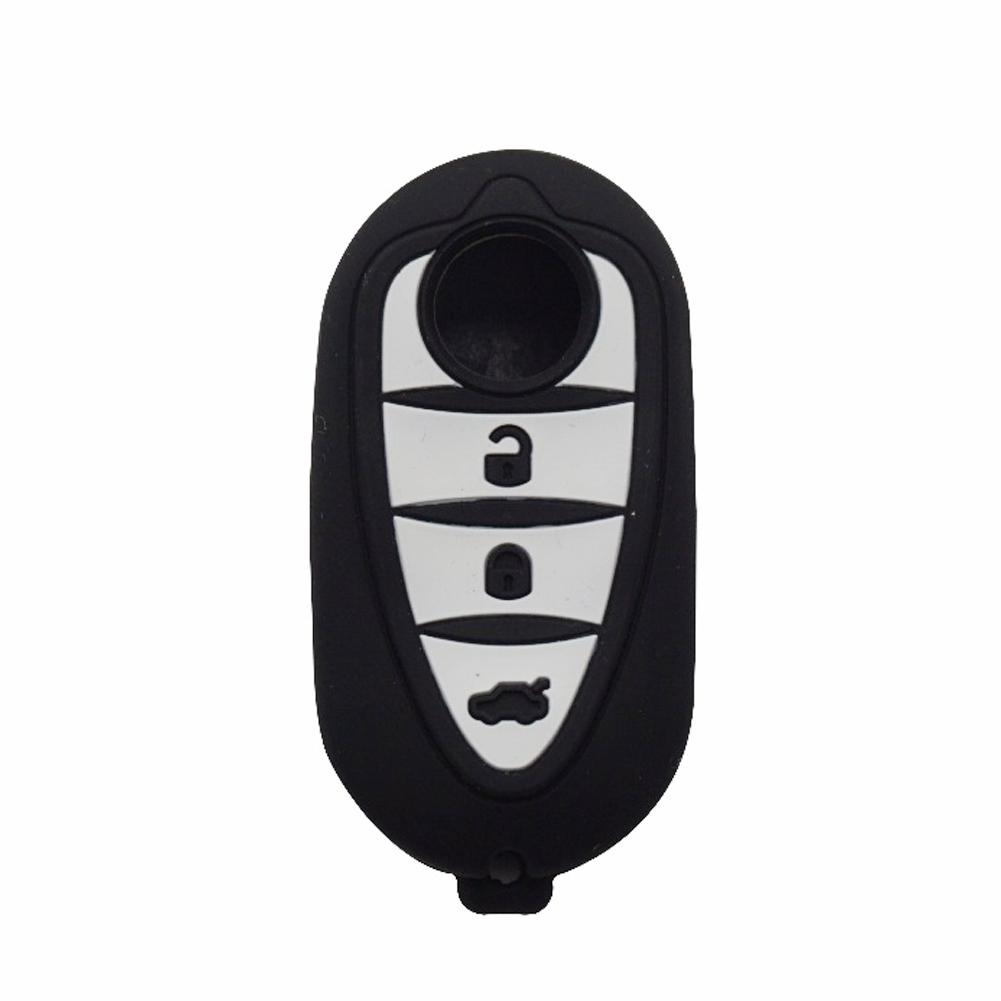 

Car Remote Control Key Cover Holder Silicone For Alfa Romeo Giulietta Myth Junior 4C Romeo Mito Myth 159 GTO GTA Car Accessories Black Dot White