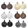 Sturdy Zinc Alloy Round Bezel Pendant Base For Handcrafted Jewelry And Vintage Styles Accessory Projects