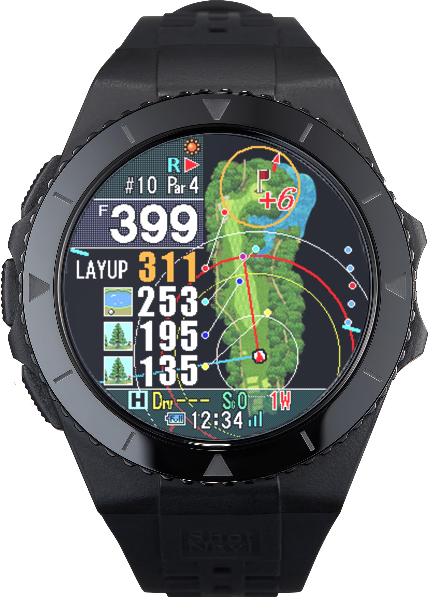 

Shot Navi EXCEEDS Large touchscreen color latest GPS made in golf GPS golf (Black) - LCD, chip, Japan, rangefinder, navigator, watch. чорний
