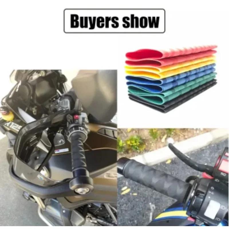 For BMW R1250GS R1200GS LC ADV F750GS F850GS F900R Motorcycle Universal Heat Shrinkable Grip Cover Non-slip Rubber Grip Glove