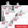Stainless Steel Mountain Clip Collection: Extra Large, Small Book and Bill Clips for Drawing Boards