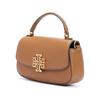 Tory Burch Fashion Chain Shoulder Strap Metal Logo Pebble Grain Leather And Fabric Single Shoulder Crossbody Handbag Women handbag Moose 149645-909