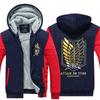 Anime On Attack Titan Winter Zipper Jacket Freedom Wings Sweatshirts Hoodie