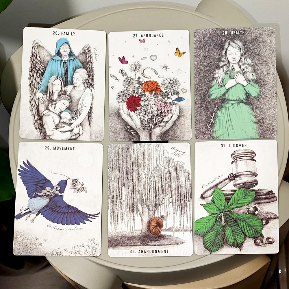 Akasha Oracle Deck 10.5x7.5cm 50 Cards To Unlock Past Life Wisdom Akashic Records Printed on 350GSM Double-embossed Cardstock