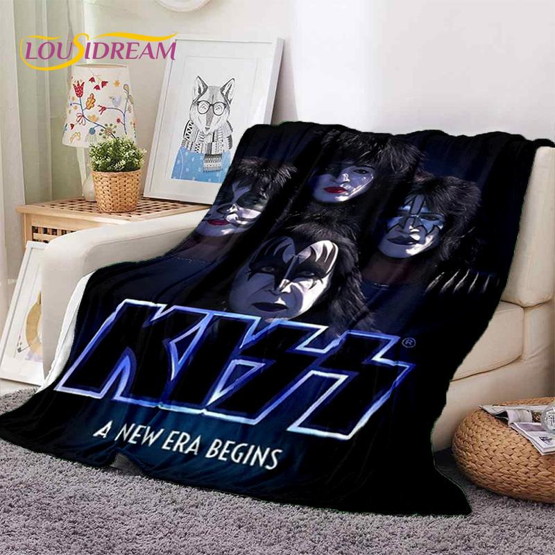 Kiss Rock Heavy Metal Band Gene Paul Soft Flannel Blankets,Throw Blanket Comfortable Blanket for Picnic Beds Sofa Home Bedroom