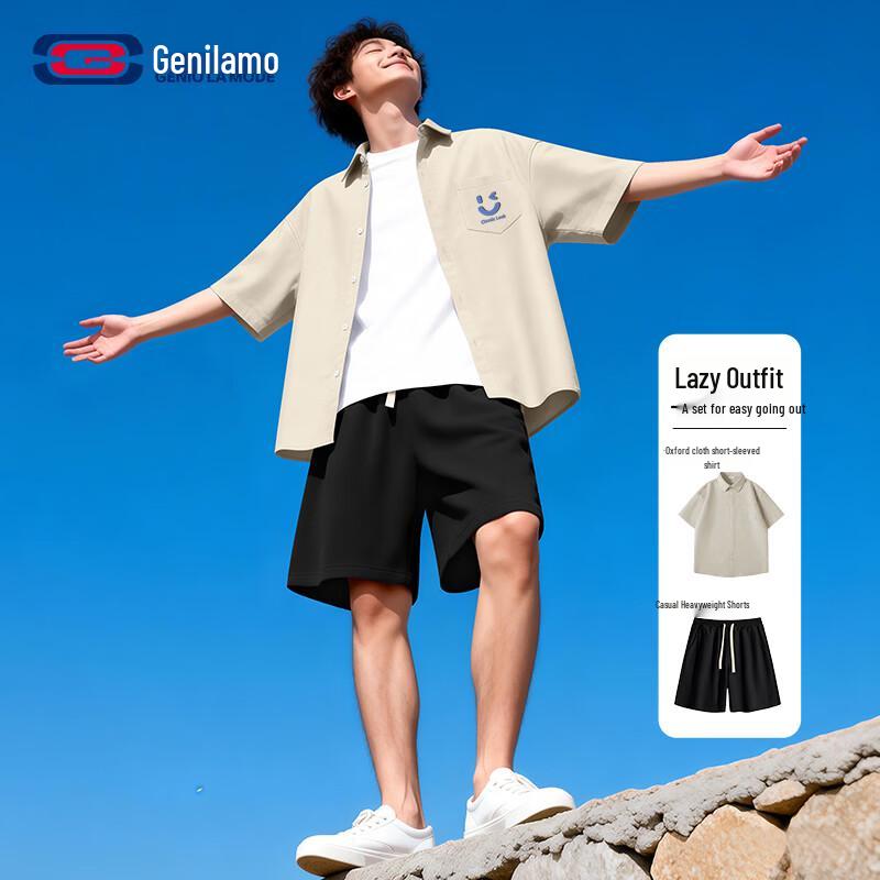 

Мужской комплект: рубашка с коротким рукавом и шорты GENIOLAMODE L