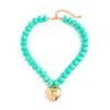 Bunte Perlen Choker Halsketten Dicke Perlen Farbige Anhänger Schmuck Damen