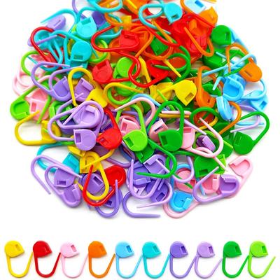 100 spilli di plastica colorati da 20 mm, piccoli spilli per marcatura per lavori a maglia a mano, maglioni, sciarpe, uncinetto