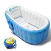 Foldable Inflatable Toddler Bathtub with Pump, Swim and Bathe Enlarged Design for Babies