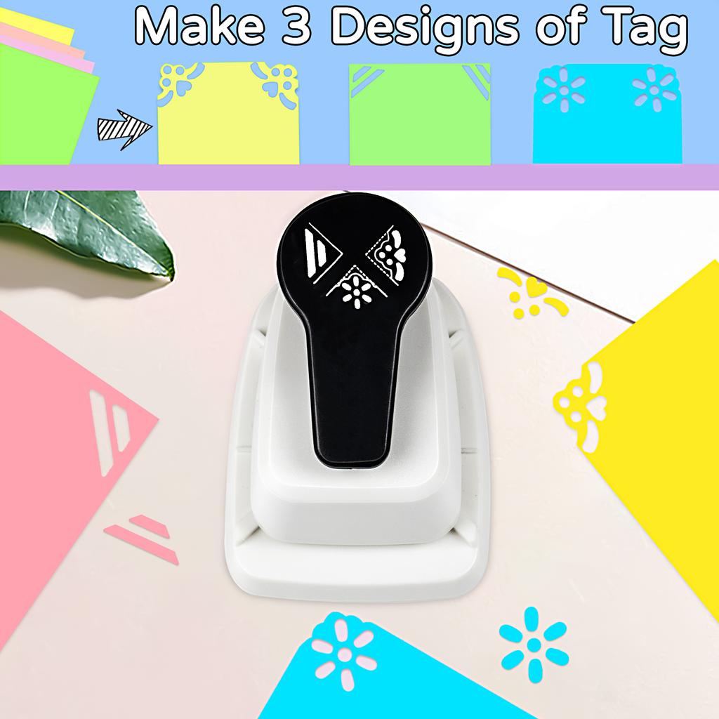 Craft Corner Decor Lace Puncher Rounder Puncher Paper Cutter 3 In 1 Hole Paper Cutter Label 3 In 1 for Scrapbooking Cardmaking