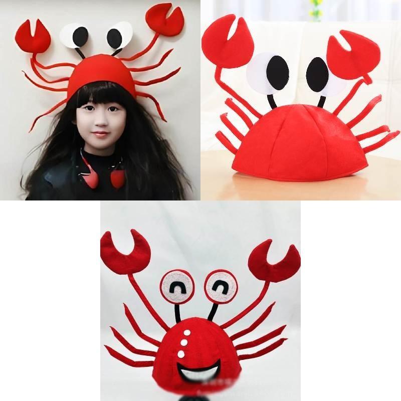 Funny Lobster Crab Hat For Kids And Adults Cute And Quirky Party Headwear For Festivals And Performances Handmade Fabric Material