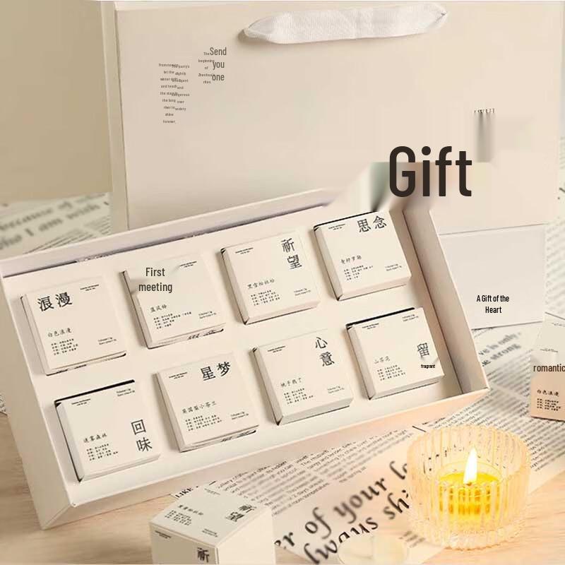 KODENOR Camping Scented Candle Gift Set with Yurt Holder