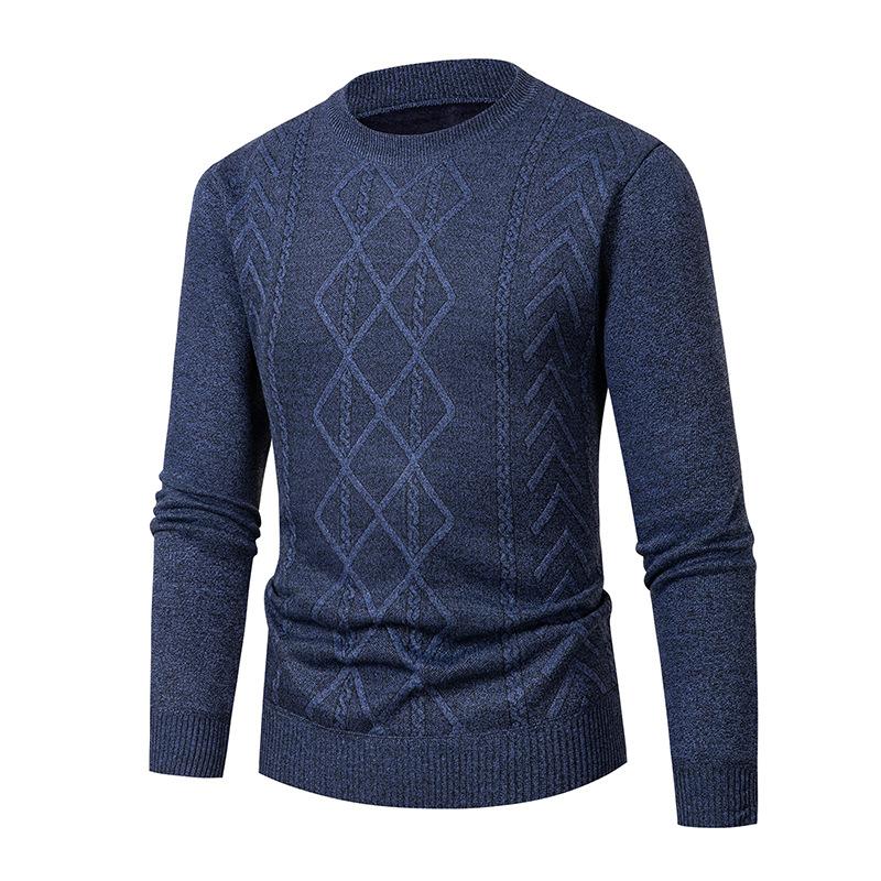 Thick Sweater Men's Top Bottoming Shirt Thermal Clothing Middle-aged Man Father Clothing Autumn and Winter