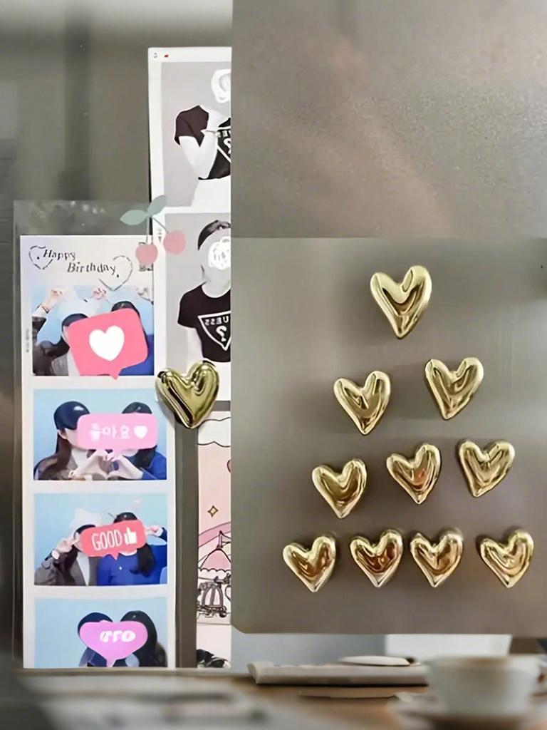 5Piece Heart Shaped Refrigerator Magnet Set Vintage Colorful Refrigerator Magnets Po Wall Magnets Office Decoration Magnets