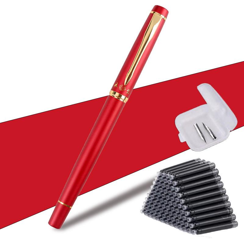 Handmade Curved Tip Calligraphy Fountain Pen for Students and Adults - Perfect for Writing and Character Practice