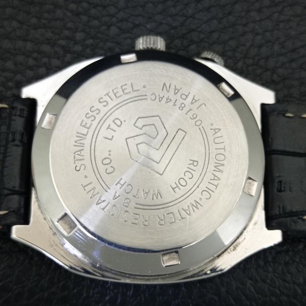 VINTAGE RICOH R31 AUTOMATIC JAPAN MENS BLACK COLOR DIAL WATCH a707909-1