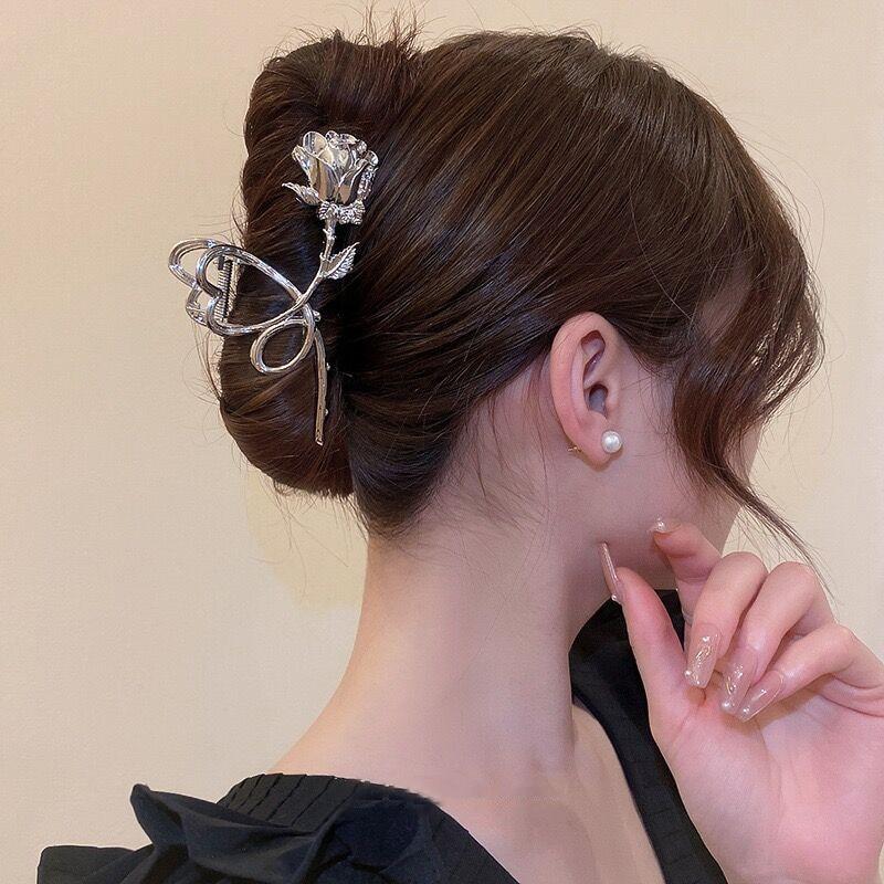 2023 Vintage Geometric Hair Claws Korean Hollow Out Grab Hair Clip Hairpins For Women Fashion New Headwear Girl Hair Accessories