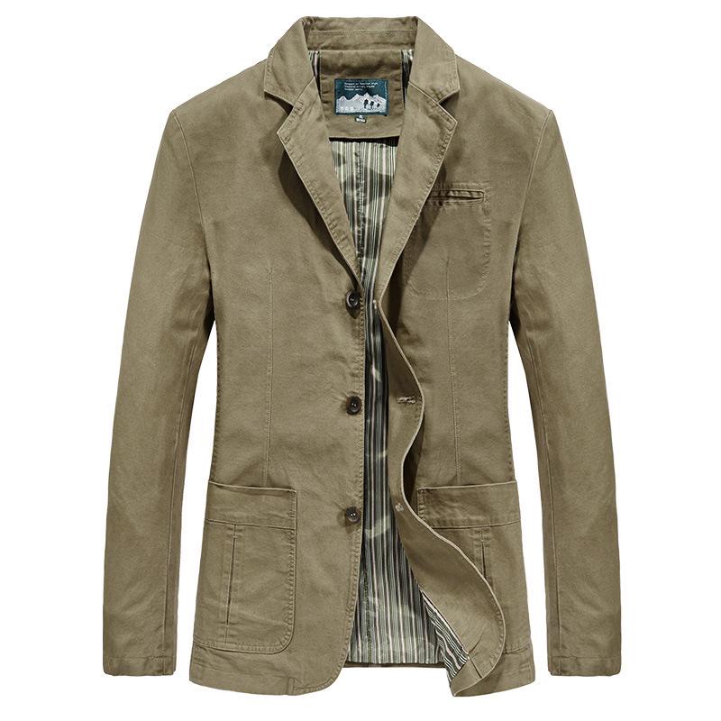 Men's Plus Size Autumn Cotton Outdoor Business Casual Jacket