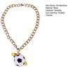 Collana per Animali a Tema Calcio Trofeo Ciondolo Pallone da Calcio Collare per Animali Catena Metallica Collare per Cani per Fan del Calcio Gatti e Cani