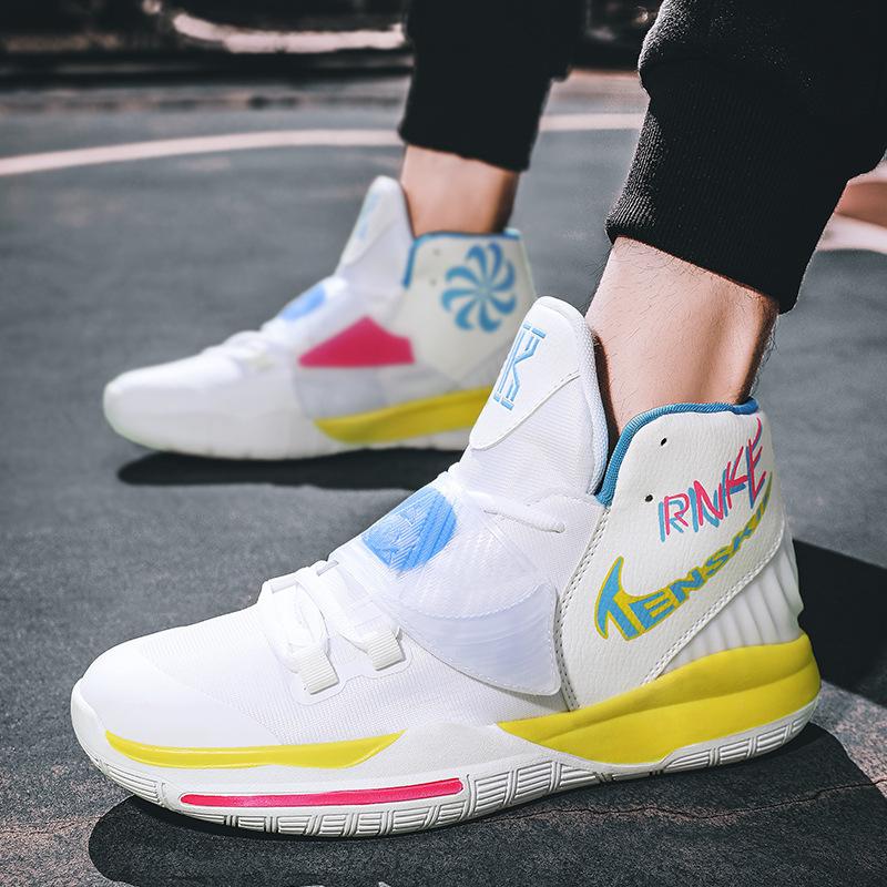 2021 spring new youth medium and high-top basketball shoes mandarin duck tide shoes fashion trend couple sports shoes men's shoes