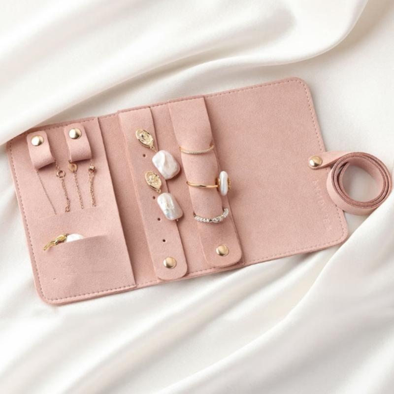 Verpackungsbeutel Reisetasche Aufbewahrungstasche Elegante Schmuckverpackungstasche Schmuckrollen Tasche Schmuck-Display-Tasche für Schmuck