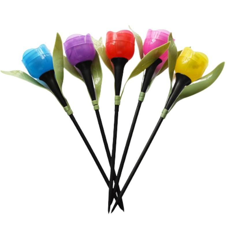 Solar Tulip Garden Courtyard Lawn Landscape Night Light Waterproof Led Lamp For Outdoor Decoration
