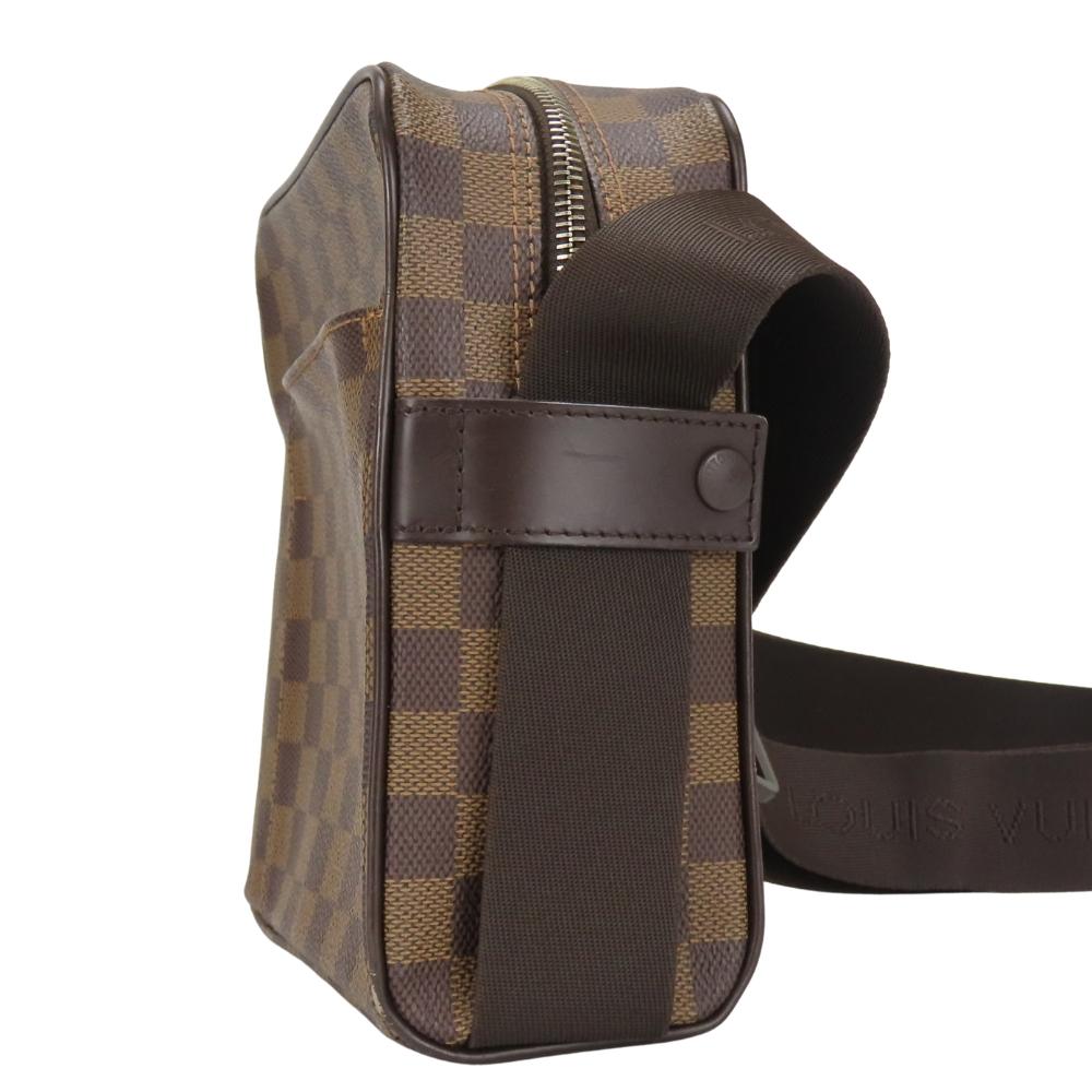 Used LOUIS VUITTON Shoulder Bag Olaf PM N41442 Damier Ebene Brown Everyday use