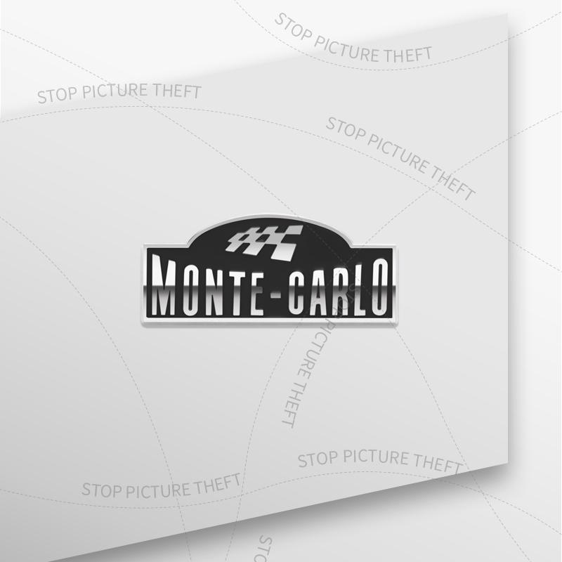 1Pc 3D Metal Monte Carlo Logo Grille Emblem Badge Car Rear Tail Bumper Trunk Sticker For Octavia Fabia Kodiaq Yeti Superb