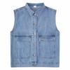 Women's Mid-Length Spring/Fall Denim Vest - 2022 Korean Style, Fashionable and Loose Fit