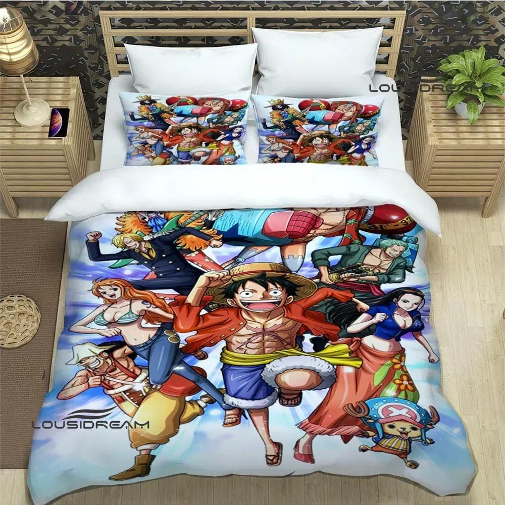 3D cartoon One P-Piece Σετ κρεβατιού εκλεκτά προμήθειες κρεβατιού σετ παπλωματοθήκη παπλώματος κρεβατιού σετ κρεβατιού πολυτελές δώρο γενεθλίων