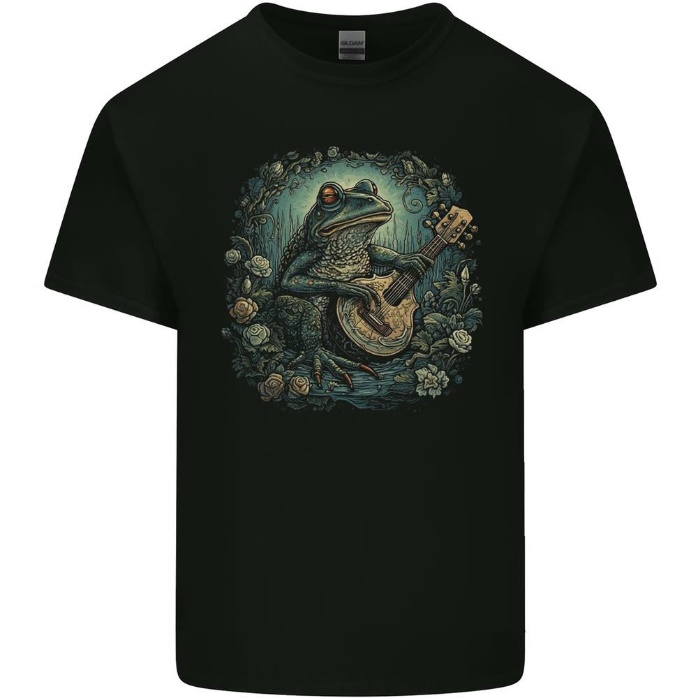 A Chilled Out Frog Playing the Guitar Kids T-shirt Childrens S