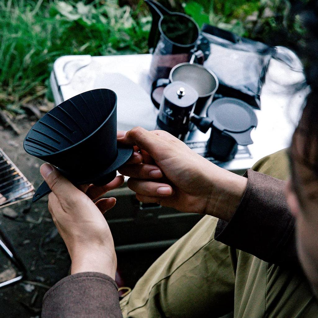 Zebrang V60 Flat Dripper Lightweight and Portable for Outdoor Cups of Coffee ZB-VDF-02B, Camping, 1-4