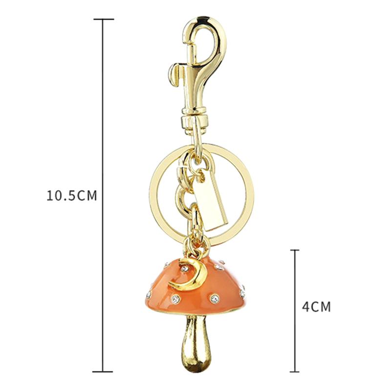 Trend Mushroom Keychain Personality The Moon Pendant Bag Charm Car Key Chain Precious Gift