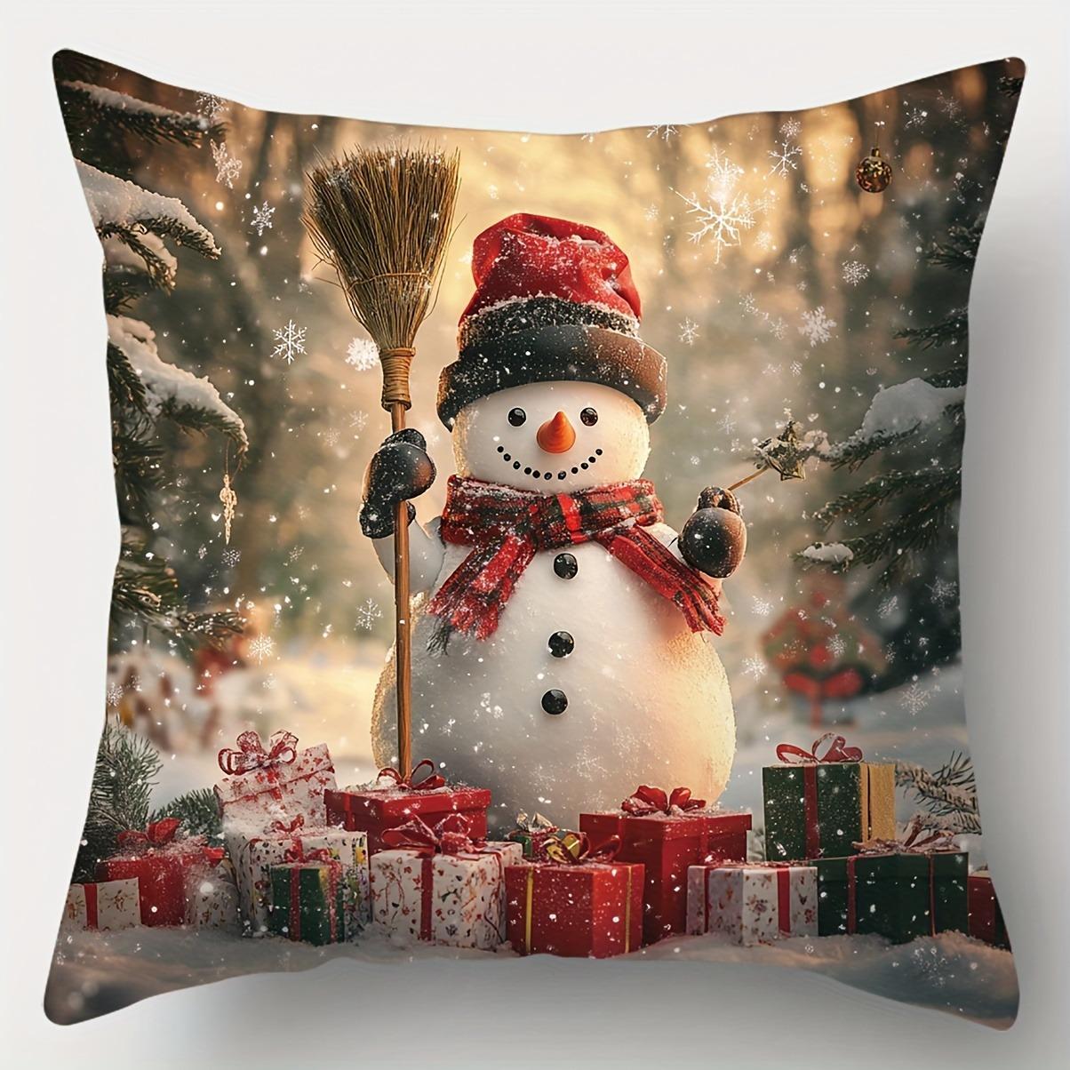 

Рождественское украшение наволочка Санта-Клаус Снеговик наволочка гостиная диван подушка комплект комната украшение дома подарок другу 45x45cm