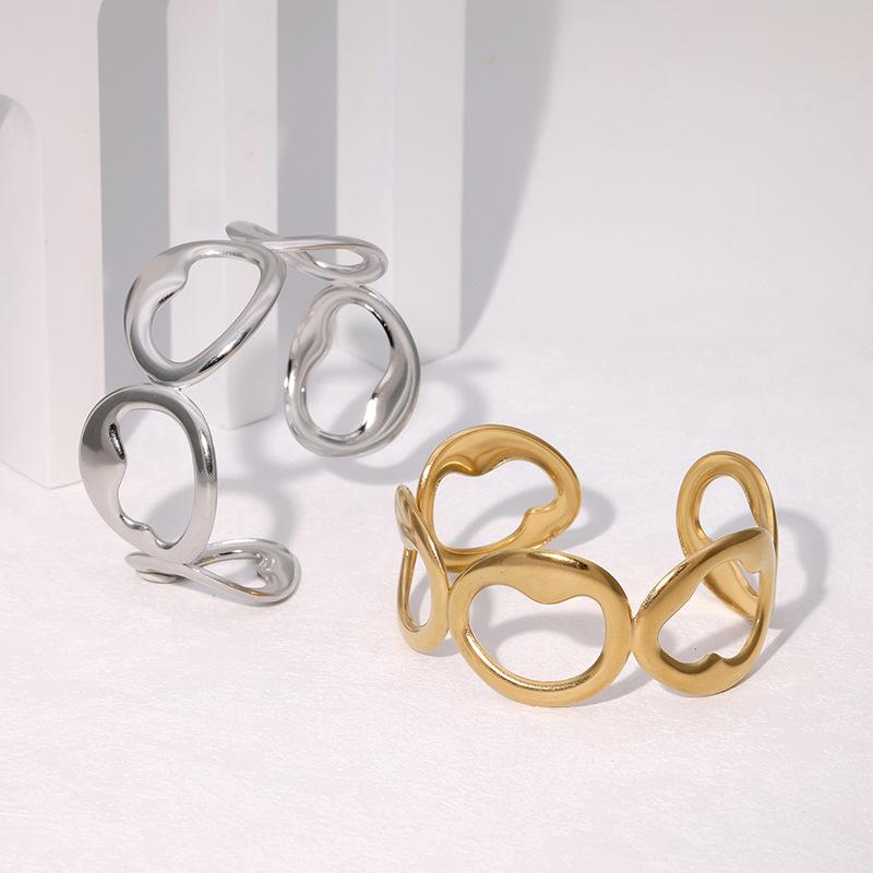 Hypoallergenic Europe and The United States Hot-selling Opening Bracelet Hollow Minimalist Irregular Personality Fashion High