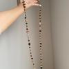 Böhmischer Stil Unregelmäßige Natürliche Muschel Kristall Perlen Lange Doppellagige Faltbare Halskette für Damen Persönlichkeit Mode Schmuck