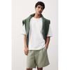 H M Canvas sHorts Regular Fit Sage Green