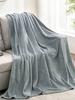 Plain Color Blanket Green Simple Throw Blanket Soft Sleeping Blanket For Household