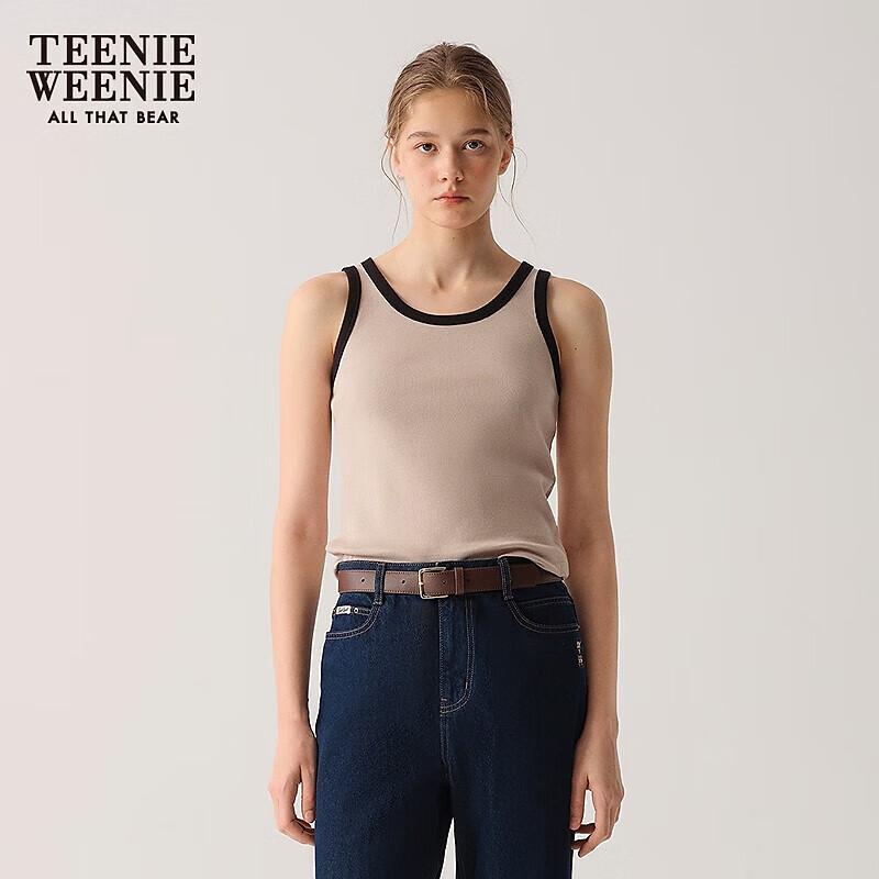 Teenie Weenie Women s Contrast Trim Round Neck Tank Top 160/S