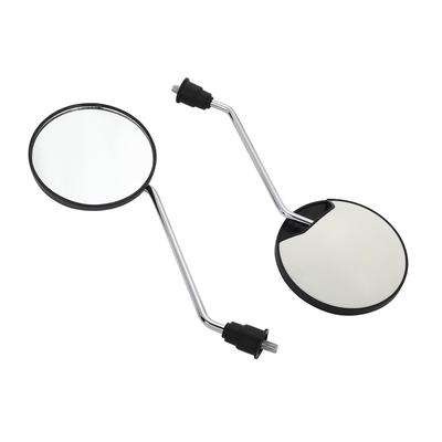 (nakira) Colorful Mirror! Mirror, Motorcycle, Positive Screws, 0.3 Inches (8 Mm), Left and Right Set, Universal (White)