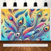 1piece of2D Flat Surfacewith Colorful Feather Pattern Polyester Photo Background Clothfor Festival Parties and Birthday Gifts