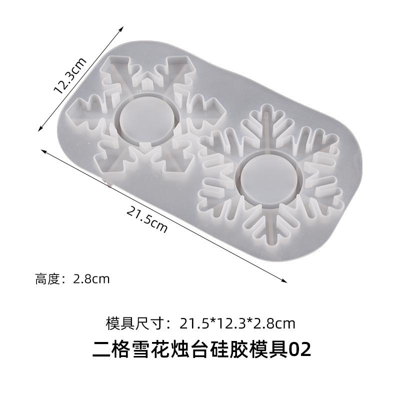 

Resin Casting Mold 2-in-1 Snowflake Candle Holder Silicone Mold, Candle Holder Plaster Mold Resin Drip Glue Mirror Mold