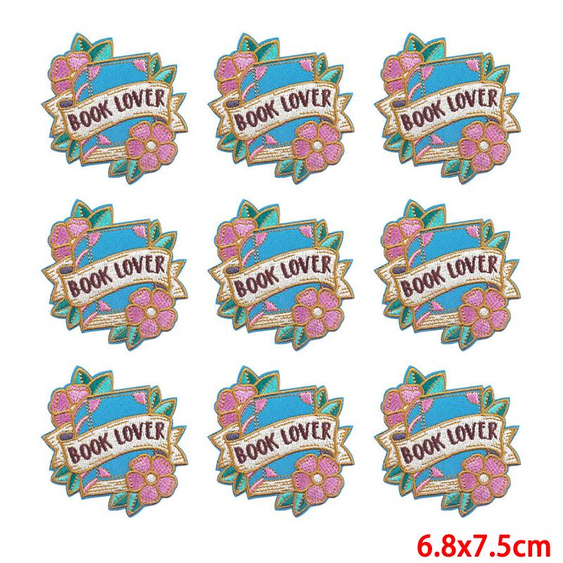 10 unids/lote, venta al por mayor, parche bordado, parches para planchar para ropa, parches para ropa, chaquetas, apliques de decoración, suministros para coser