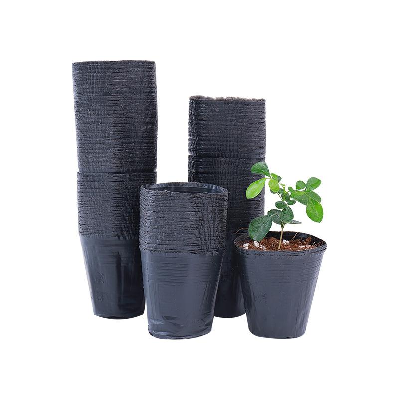 

100 шт. Пластиковые пакеты для посадки рассады, Рассадные горшки, Одноразовые цветочные горшки 8*8 см One Size чёрный
