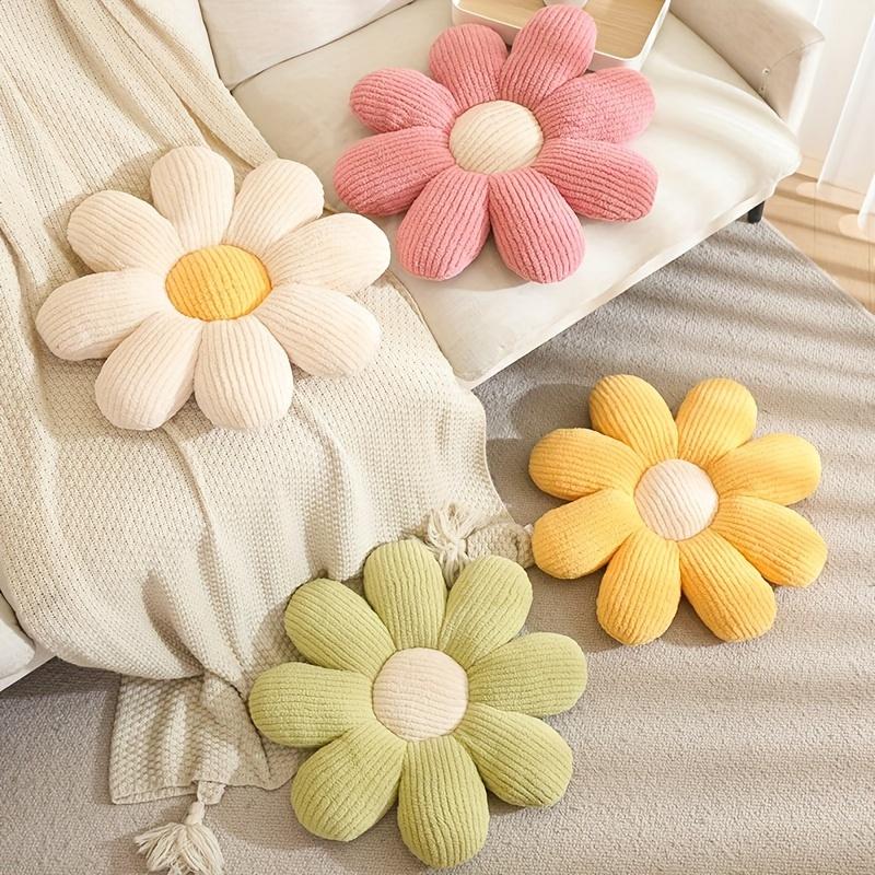 Soft Plush Polyester Woven 8-Petal Flower Cushion Assorted Colors Home Sofa Bedroom Chair Decorative Pillow Japanese Tatami Mat Cushion Pad