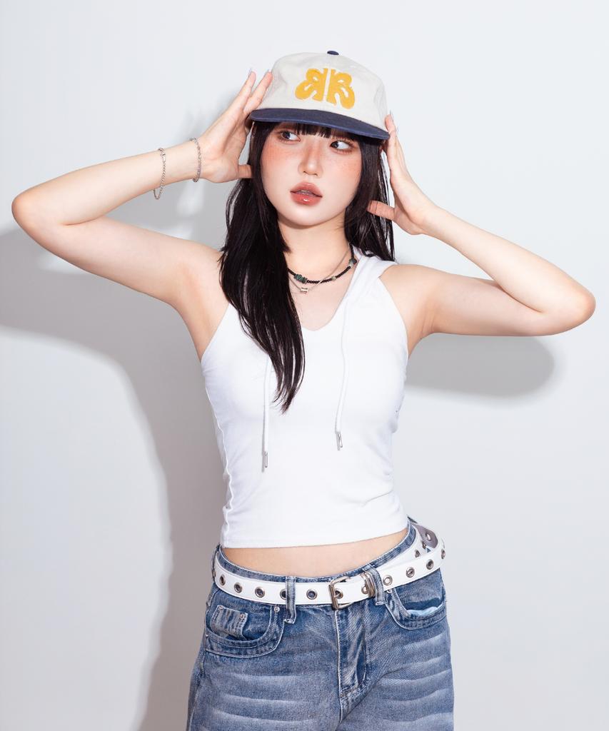 Pimadajiwin Bbi Collabo Applique Camp Cap [Ivory/Navy]